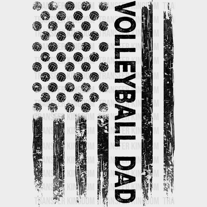 Volleyball Dad, Dotted US Flag - Volleyball DTF Transfers