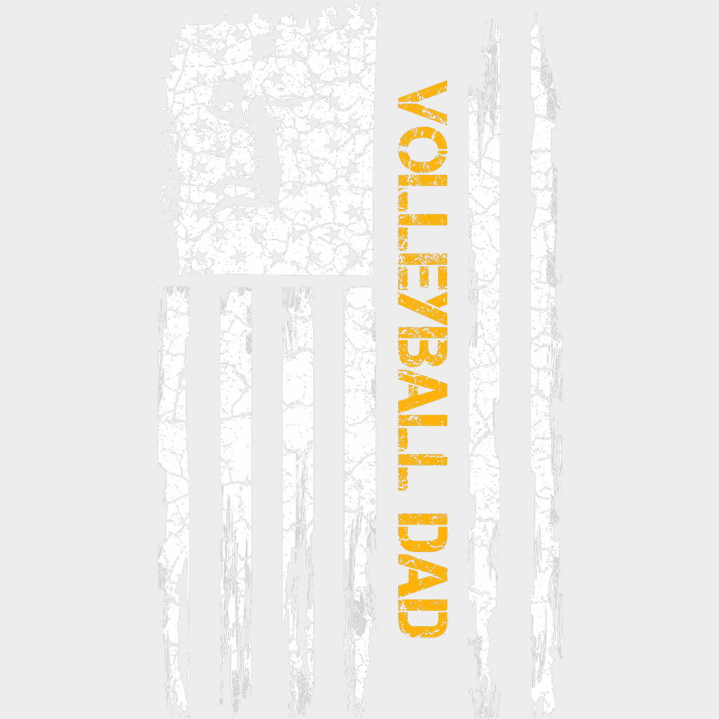 Volleyball Dad, US Flag - Volleyball DTF Transfers transfer-kingdom Light Color Design (See Imaging)