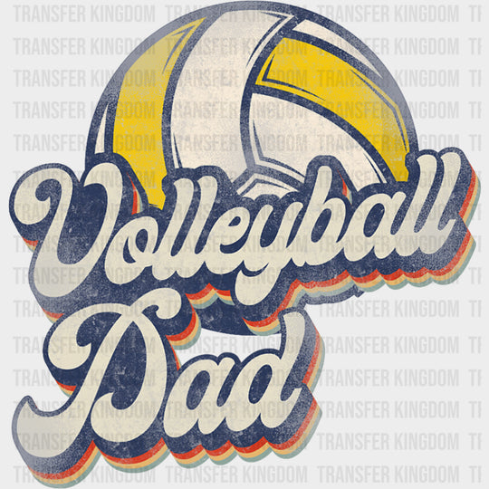 Volleyball Dad Vintage Design - Volleyball DTF Transfers