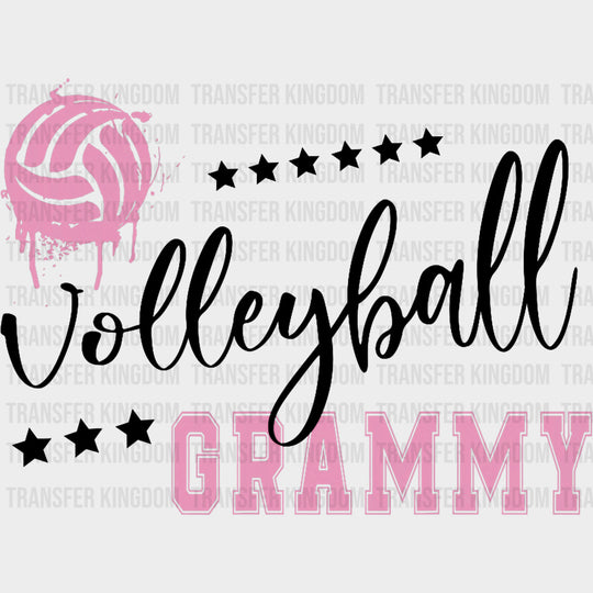 Volleyball Grammy Stars - Volleyball DTF Transfers Adult Unisex - S & M (10’’) / Dark Color Design (See Imaging)