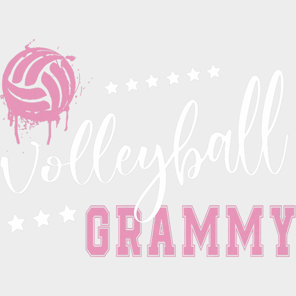 Volleyball Grammy Stars - Volleyball DTF Transfers Adult Unisex - S & M (10’’) / Light Color Design (See Imaging)