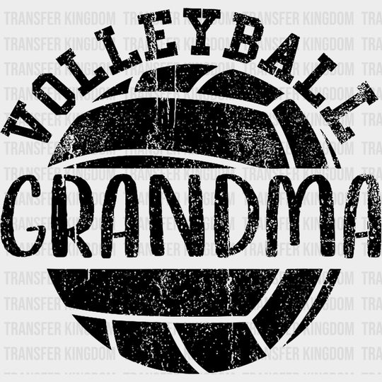 Volleyball Grandma B&W Design - Volleyball DTF Transfers Adult Unisex - S & M (10’’) / Dark Color Design (See Imaging)