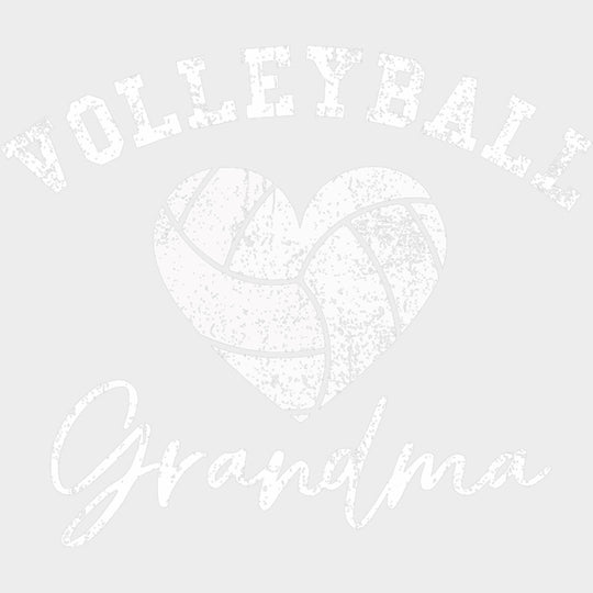 Volleyball Grandma Volleyball Heart - Volleyball DTF Transfers Adult Unisex - S & M (10’’) / Light Color Design (See