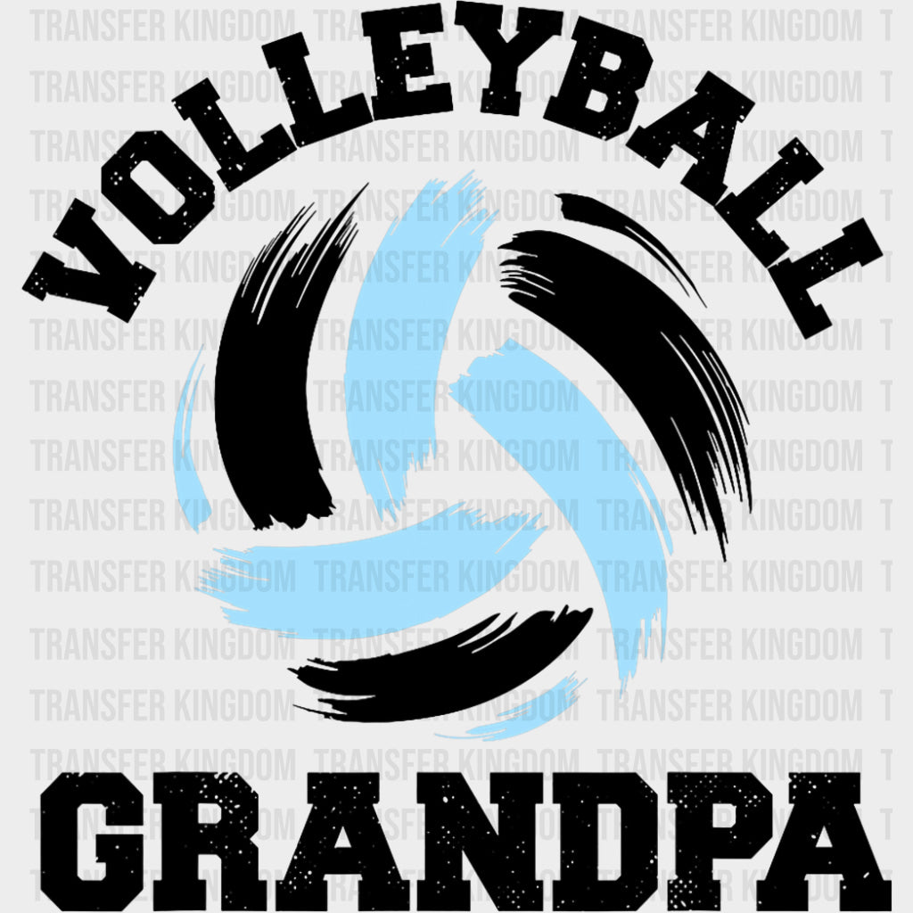 Volleyball Grandpa Blue Design - Volleyball DTF Transfers Adult Unisex - S & M (10’’) / Dark Color Design (See Imaging)