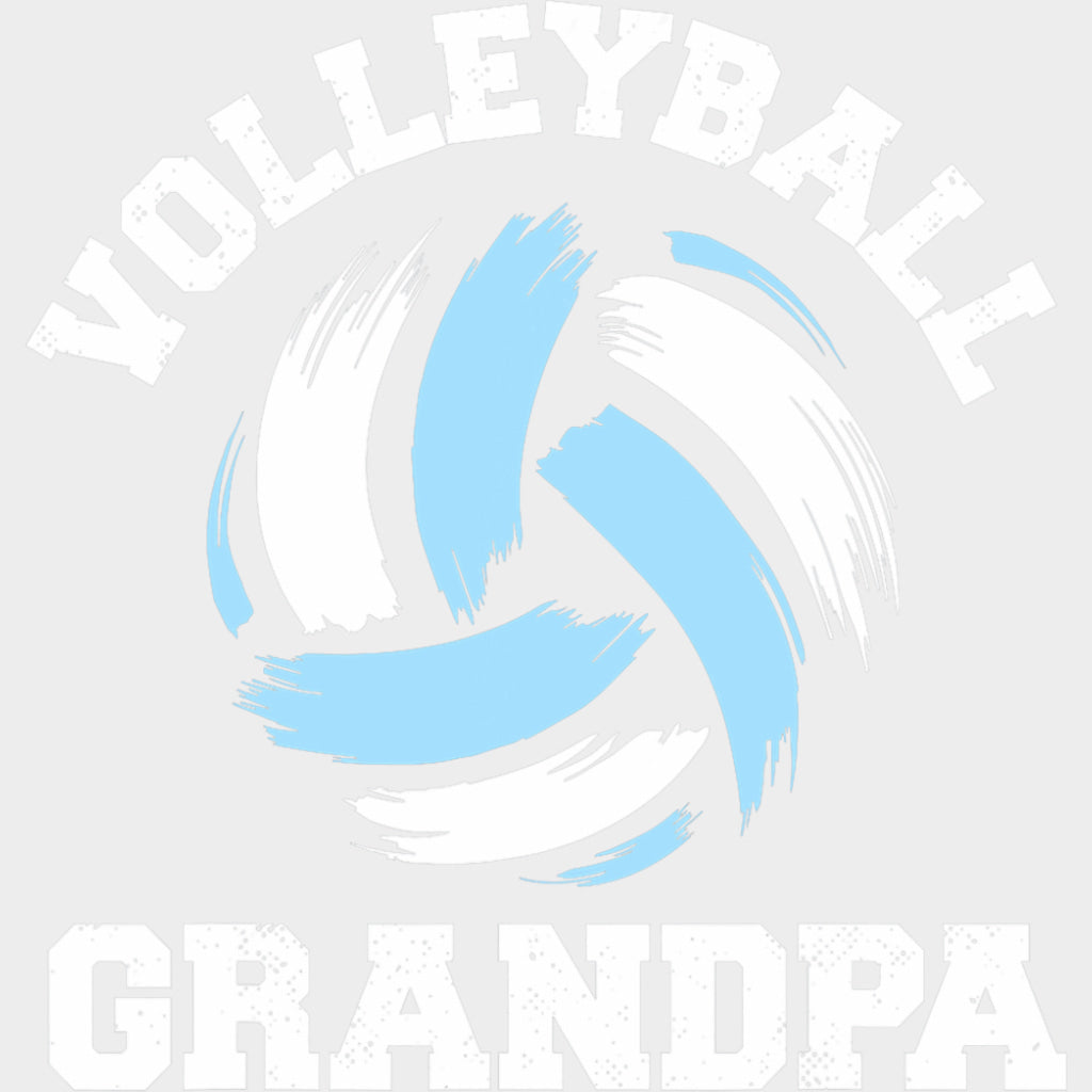 Volleyball Grandpa Blue Design - Volleyball DTF Transfers Adult Unisex - S & M (10’’) / Light Color Design (See Imaging)