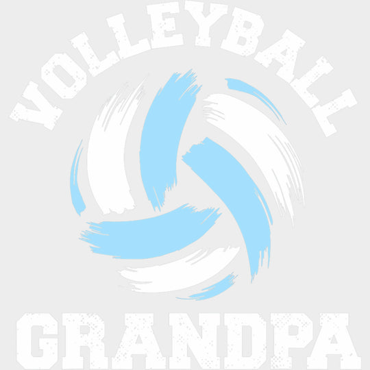 Volleyball Grandpa Blue Design - Volleyball DTF Transfers Adult Unisex - S & M (10’’) / Light Color Design (See Imaging)