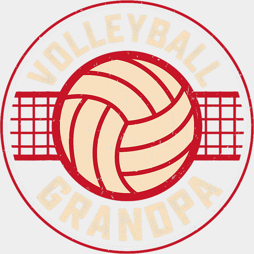 Volleyball Grandpa Red Design - Volleyball DTF Transfers Adult Unisex - S & M (10’’) / Light Color Design (See Imaging)