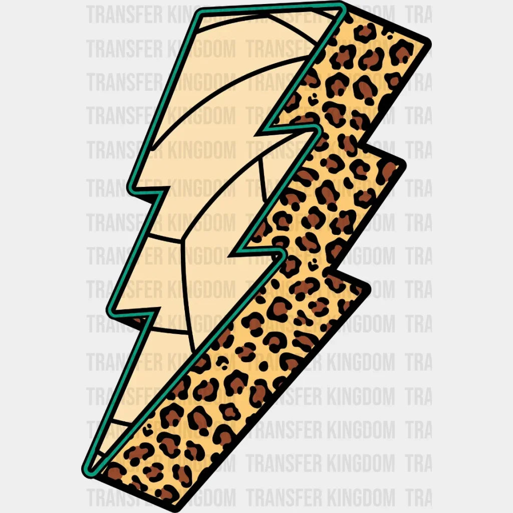 Volleyball Lightning Leopard Dtf Transfer
