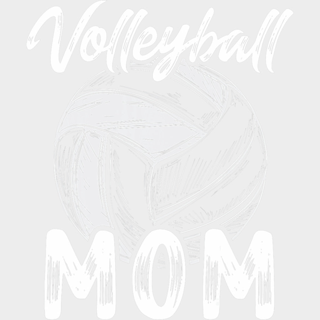 Volleyball Mom B&W Sketch - Volleyball DTF Transfers Adult Unisex - S & M (10’’) / Light Color Design (See Imaging)