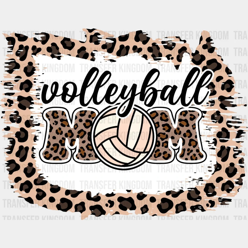 Volleyball Mom Leopard Dtf Transfer