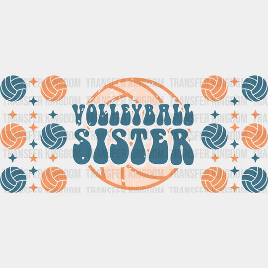 Volleyball Sister - Cup Wrap Uv Sticker Permanent Dtf Decal