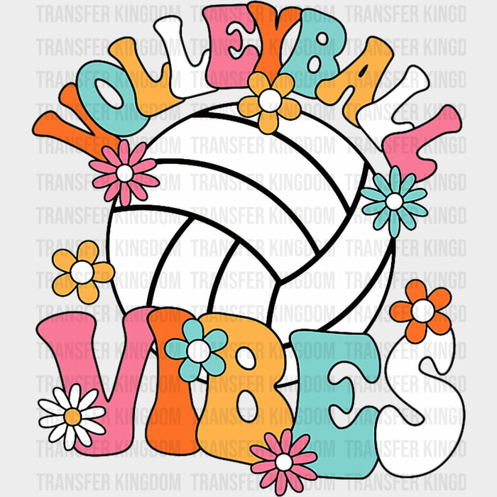 Volleyball Vibes, Retro - Volleyball DTF Transfers