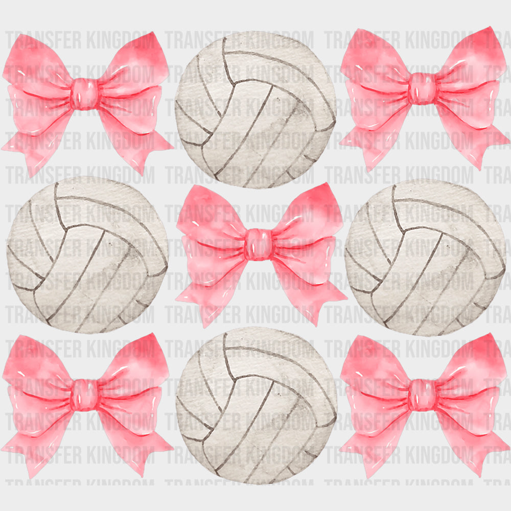 Volleyballs & Pink Ribbons - Volleyball DTF Transfers