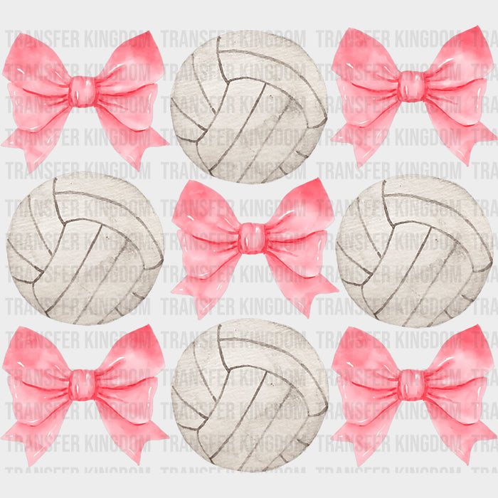 Volleyballs & Pink Ribbons - Volleyball DTF Transfers