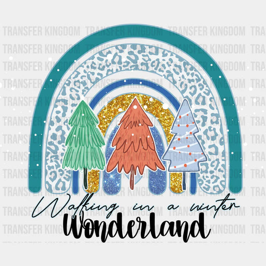 Walking In A Winter Wonderland Tree Design - Dtf Transfer Unisex S & M (10’’) / Dark Color See