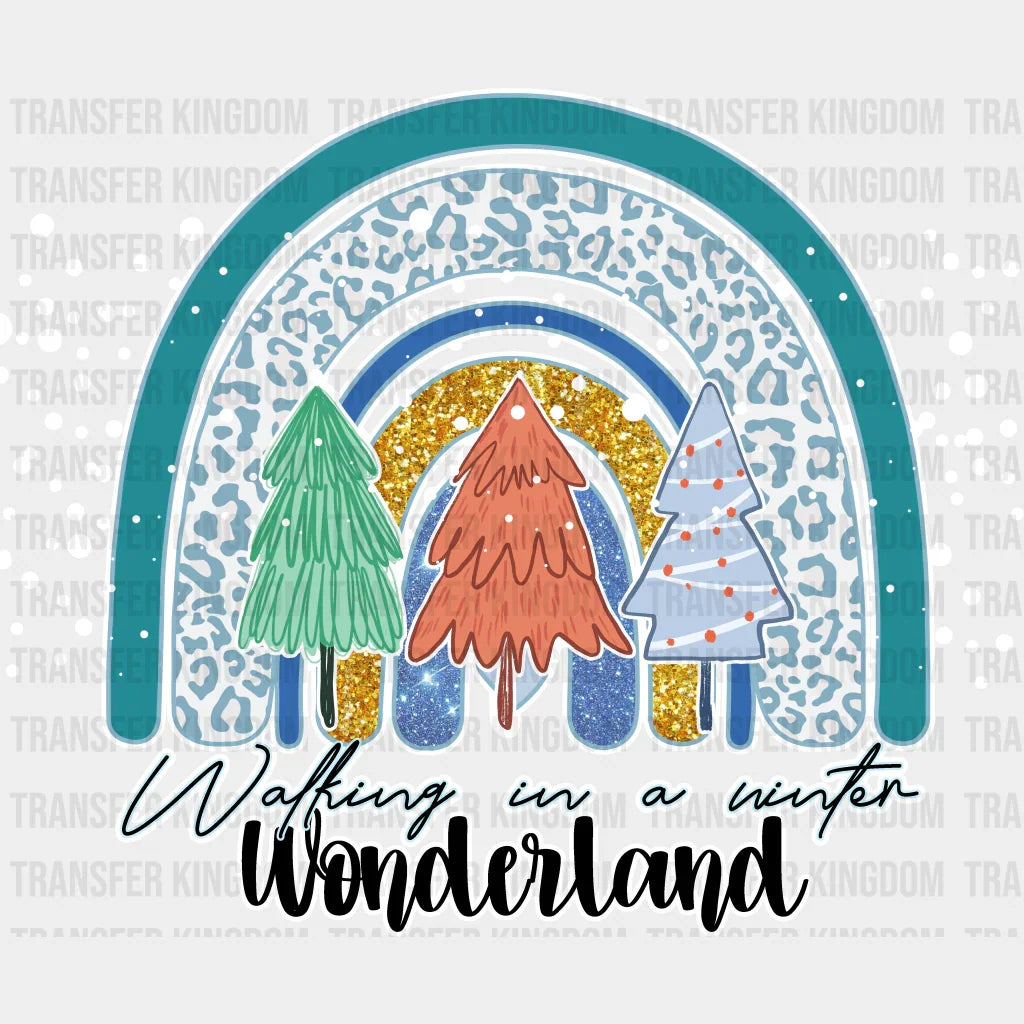 Walking In A Winter Wonderland Tree Design - Dtf Transfer Unisex S & M (10’’) / Light Color See