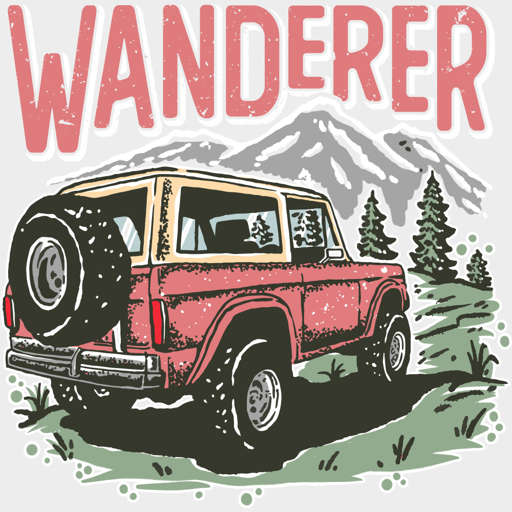 Wanderer Pink - Hiking DTF Transfers Adult Unisex - S & M (10’’) / Light Color Design (See Imaging)
