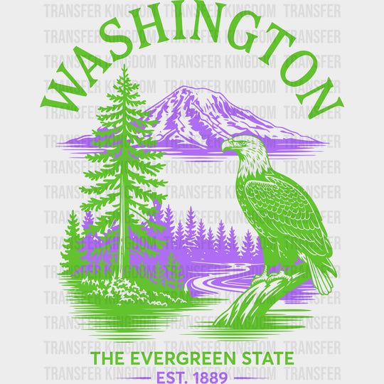 Washington The Evergreen State - States & Cities DTF Transfer