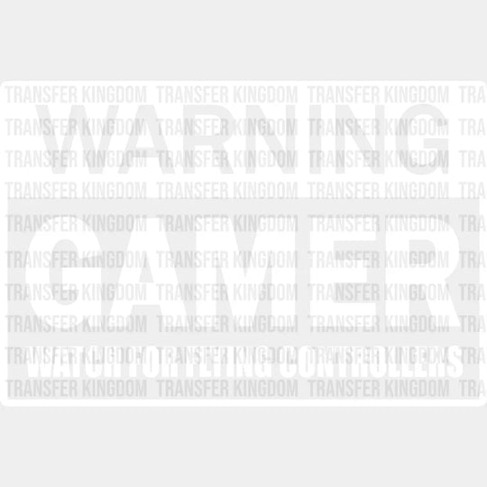 Watch For Flying Controllers - Video Game Dtf Heat Transfer Unisex S & M (10’’) / Light Color