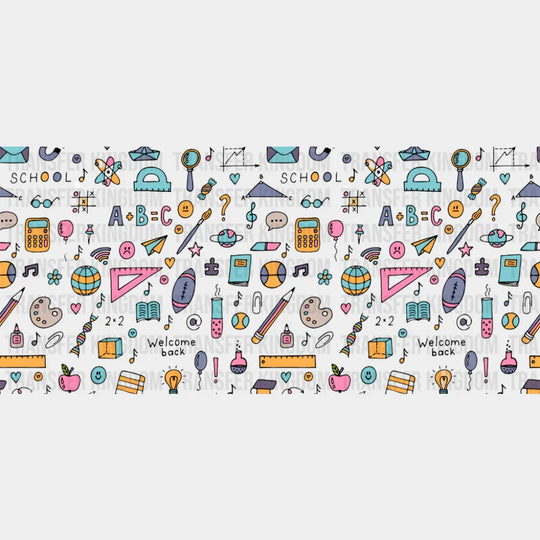 Welcome Back - School Cup Wrap UV Sticker Permanent UV DTF Decal UVDTF