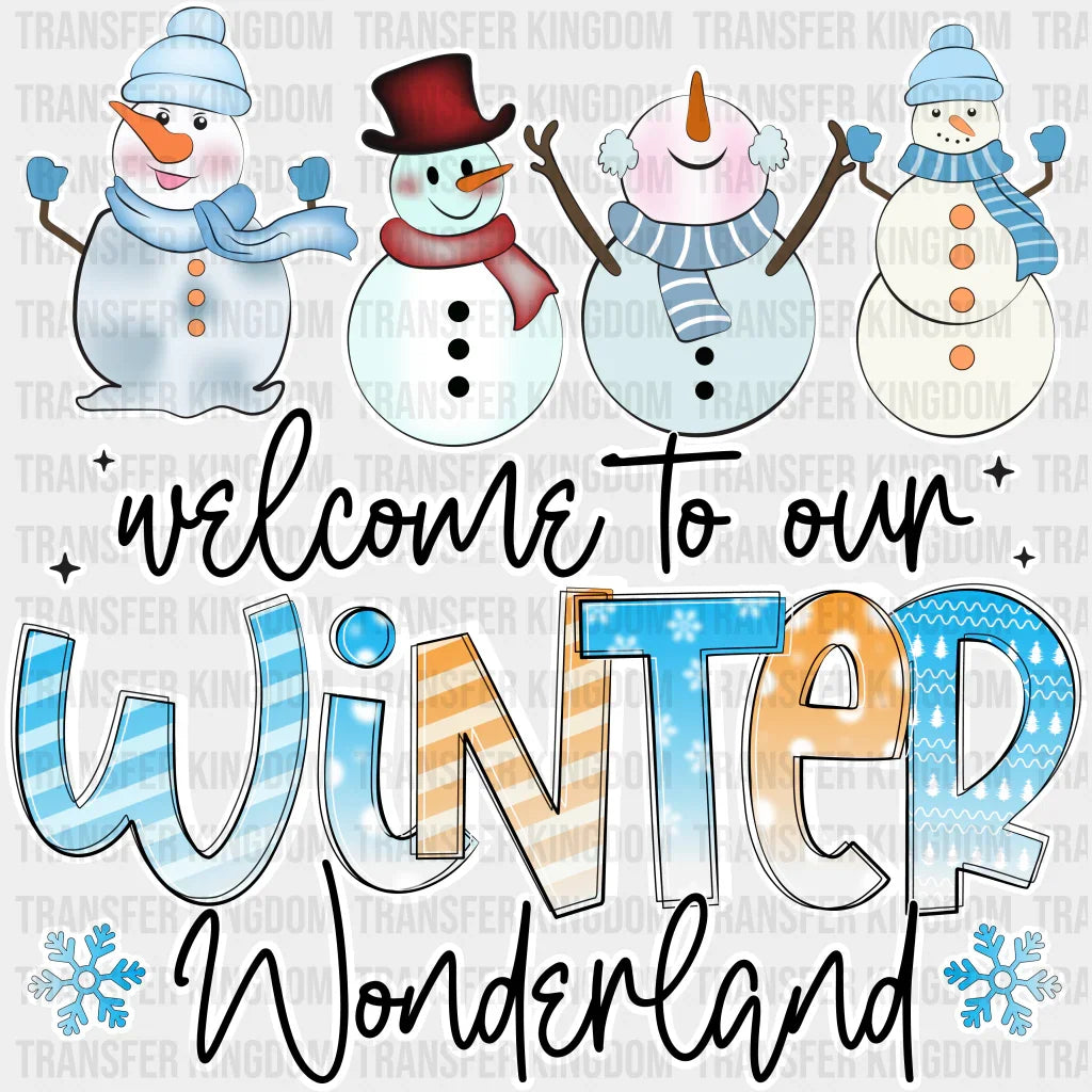 Welcome To Our Winter Wonderland - Iron On Dtf Transfer Unisex S & M (10’’) / Light Color
