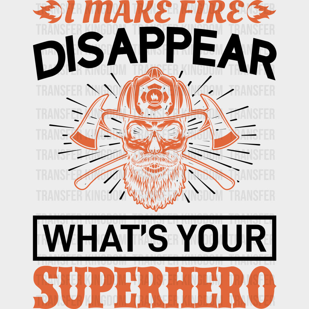 What's Your Superhero - Fire Department DTF Transfers transfer-kingdom Dark Color Design (See Imaging)