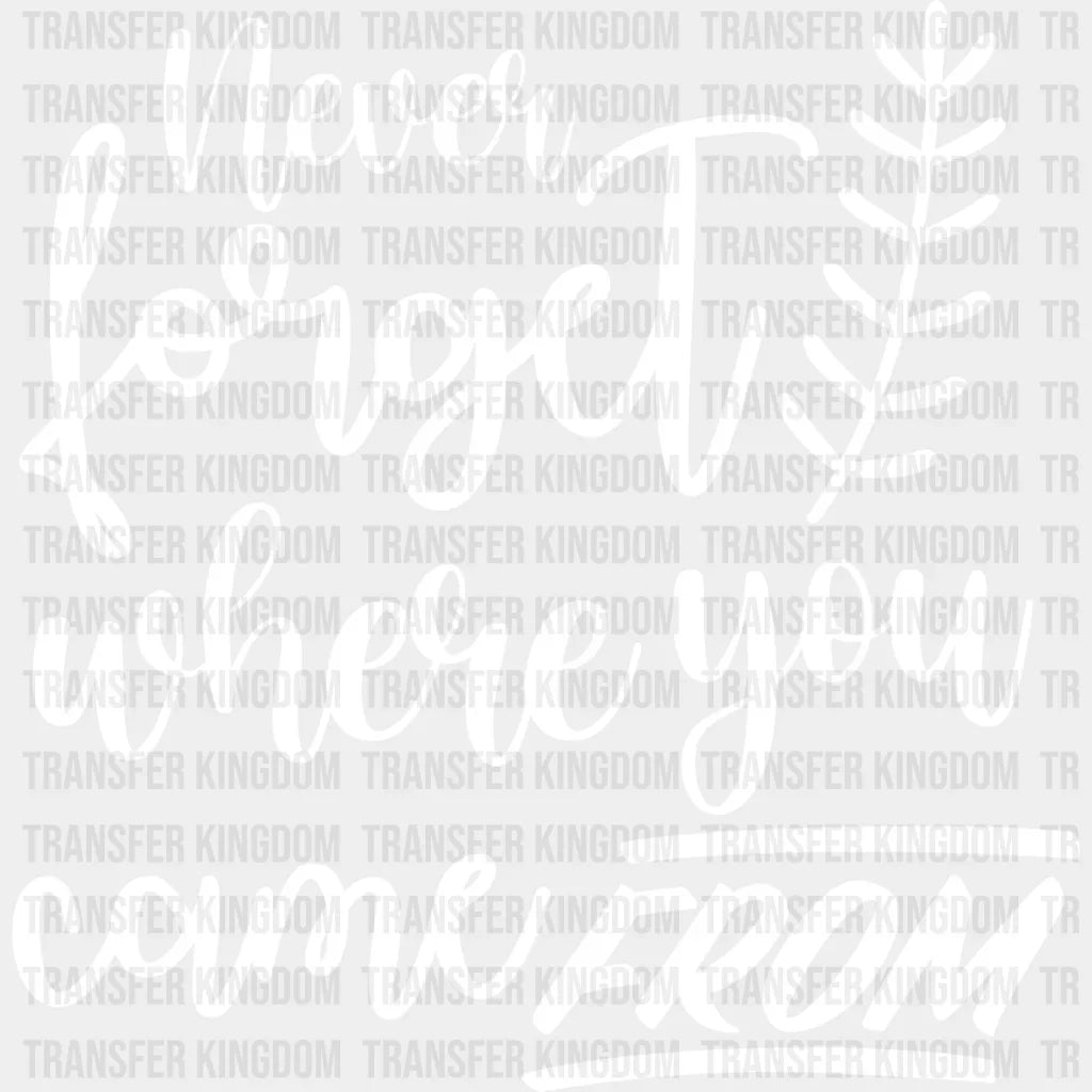 Where You Come From - Family Reunion Dtf Heat Transfer Unisex S & M (10’’) / Light Color Design