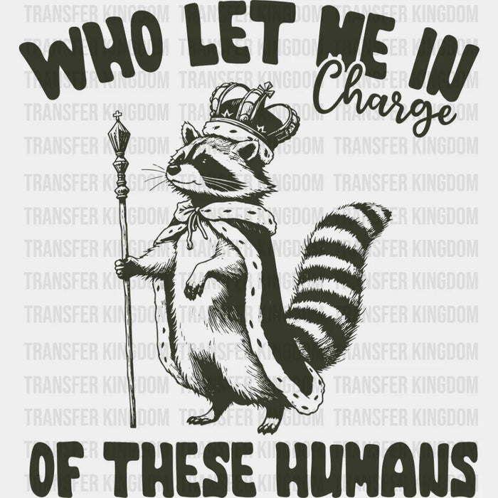 Who Let Me In Charge - Funny DTF Transfer