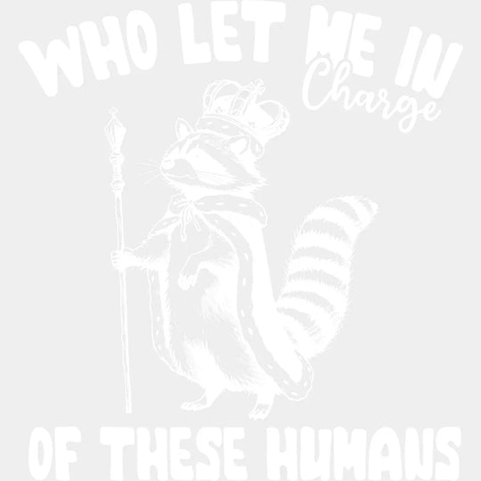 Who Let Me In Charge - Funny Dtf Transfer Unisex S & M (10’’) / Light Color Design See Imaging