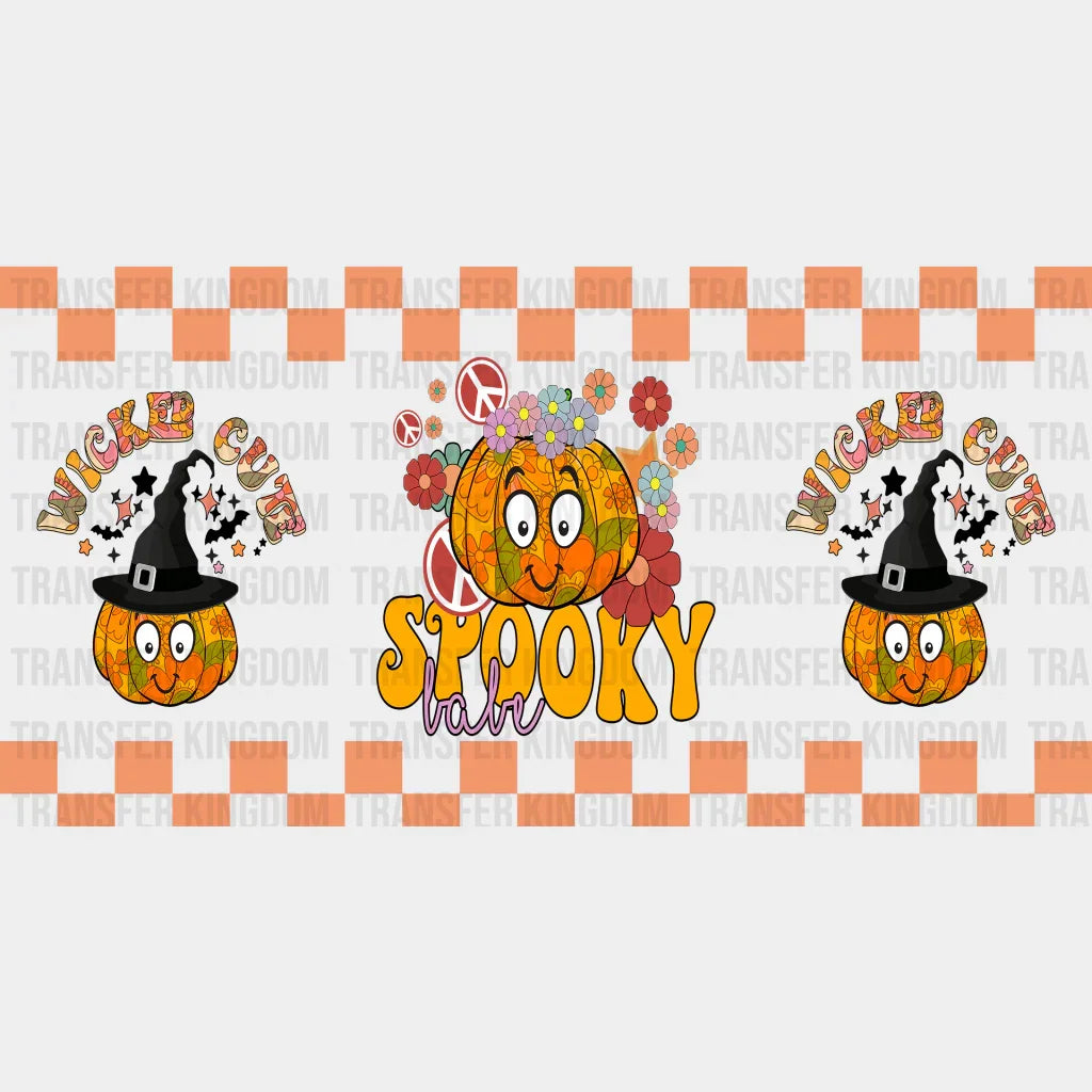Wicked Cute Pumpkin - Halloween Cup Wrap Uv Sticker Permanent Dtf Decal