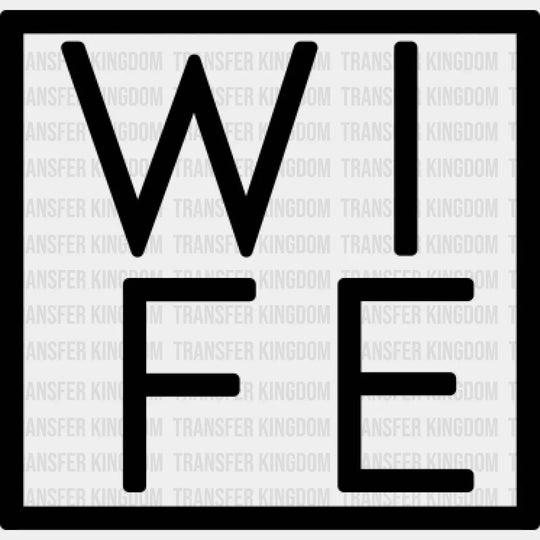 Wife / Hubs Design - Wedding Honeymoon Couple Matching Dtf Heat Transfer Unisex S & M ( 10 ) Dark