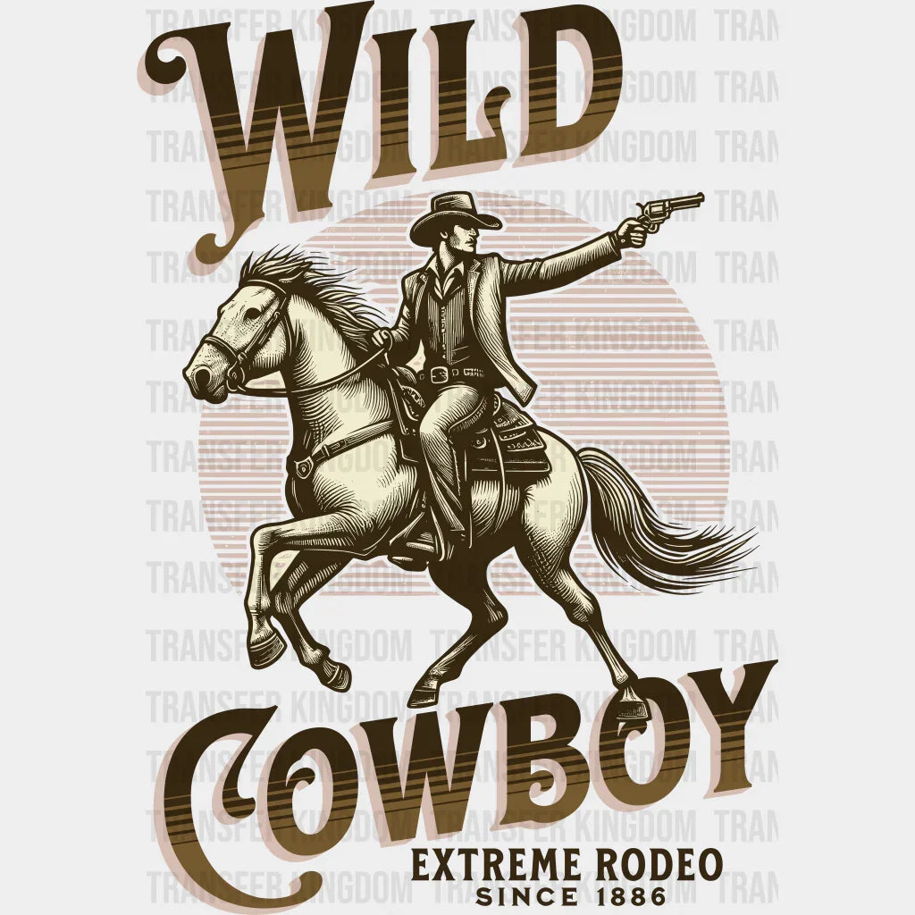Wild Cowboy Extreme Rodeo Design - Dtf Transfers
