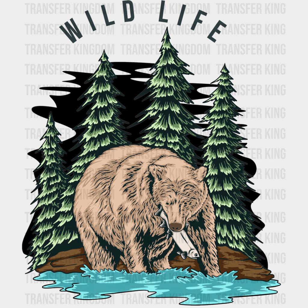 Wilf Life Bear - Hiking DTF Transfers Adult Unisex - S & M (10’’) / Dark Color Design (See Imaging)