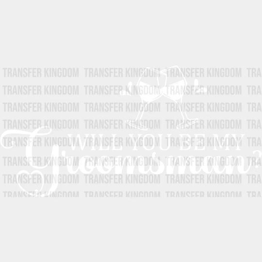 Will You Be My Groomsman - Bachelor Iron On Dtf Transfer Unisex S & M (10’’) / Light Color