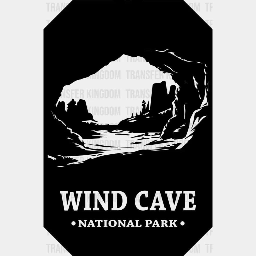 Wind Cave National Park Design - Parks Dtf Transfers Unisex S & M (10’) / Dark Color See Imaging