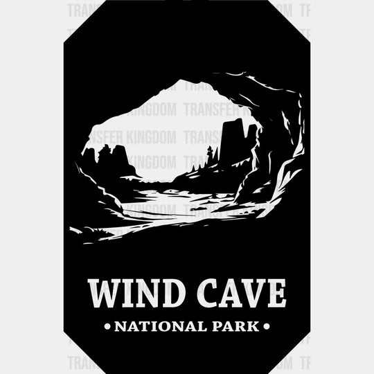 Wind Cave National Park Design - Parks Dtf Transfers Unisex S & M (10’) / Dark Color See Imaging
