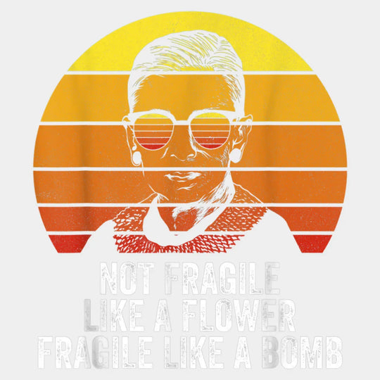 Woman Not Fragile Like A Flower Bomb Design - Dtf Heat Transfer Unisex S & M ( 10 ) / Light Color