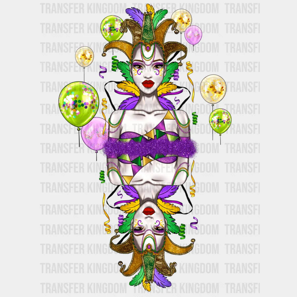 Women Mardi Gras Design- Dtf Heat Transfer
