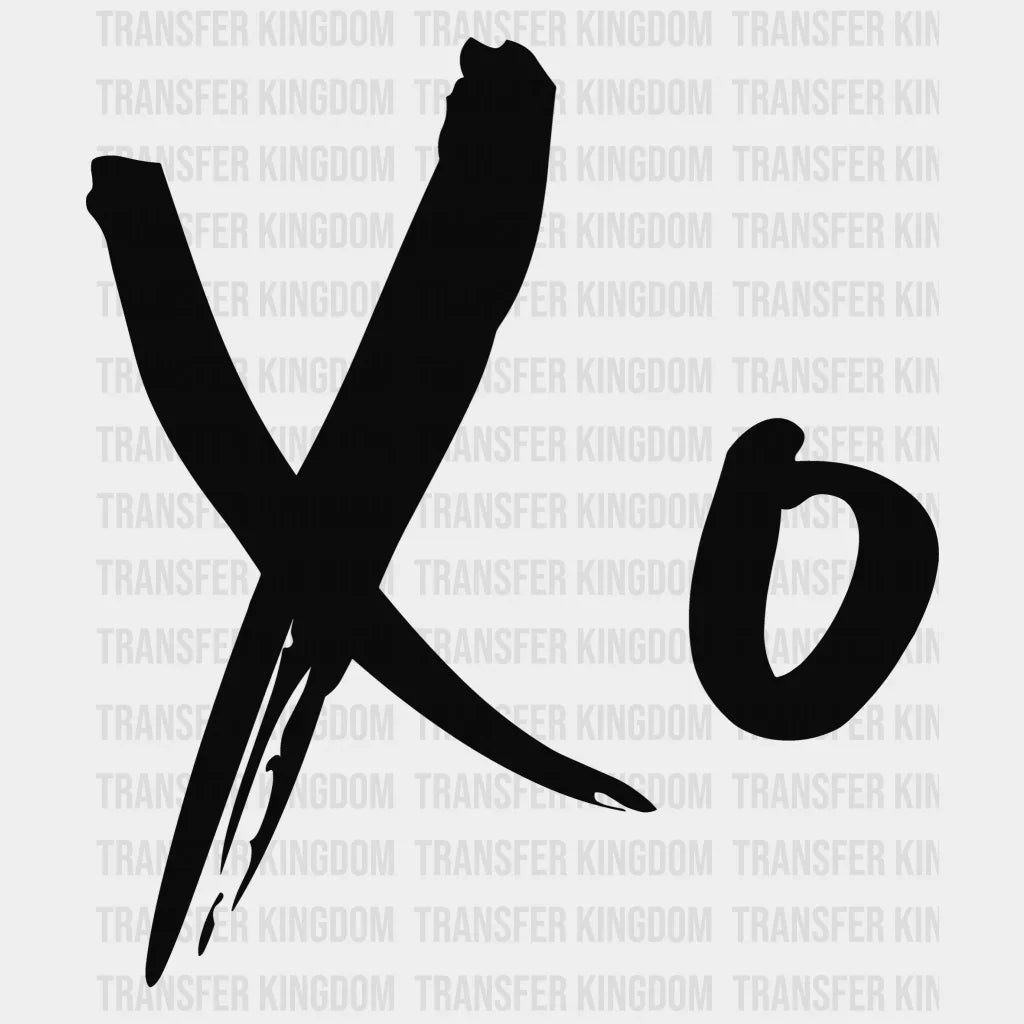 Xo Black & White Valentines Day Design - Dtf Heat Transfer Unisex S M ( 10 ) / Dark Color See