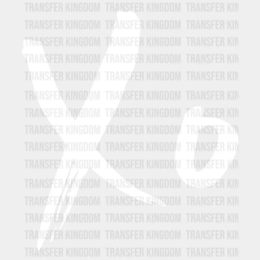 Xo Black & White Valentines Day Design - Dtf Heat Transfer Unisex S M ( 10 ) / Light Color See