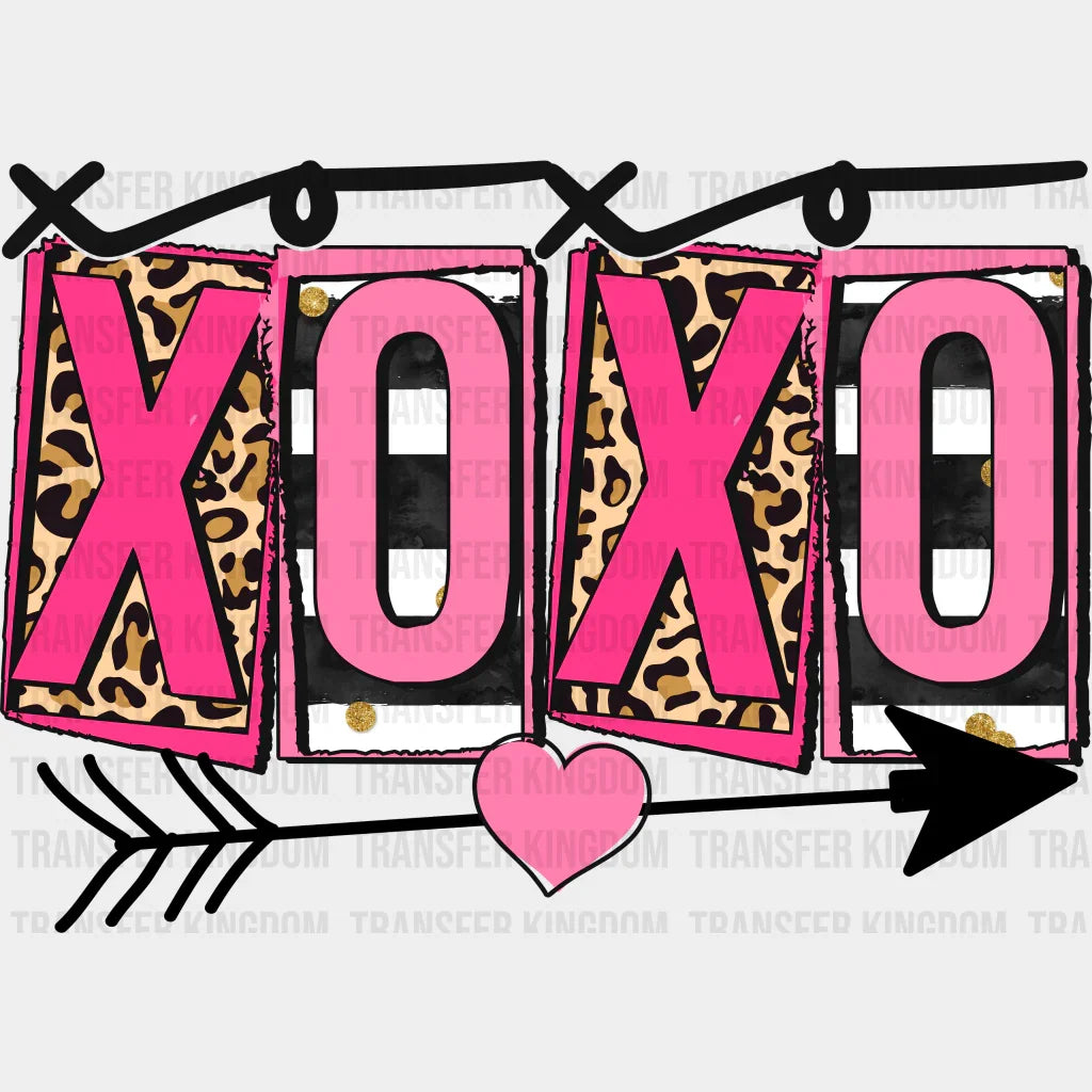 Xoxo Heart Arrow - Valentines Day Dtf Heat Transfer