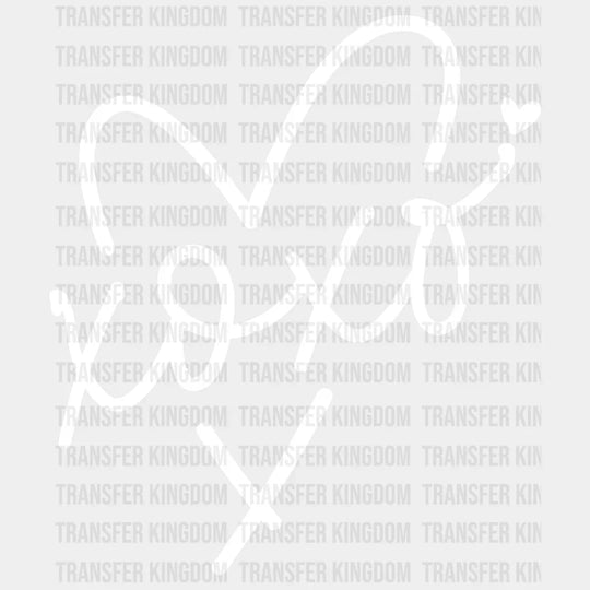 Xoxo Heart Black & White Valentines Day Design - Dtf Heat Transfer Unisex S M ( 10 ) / Light Color