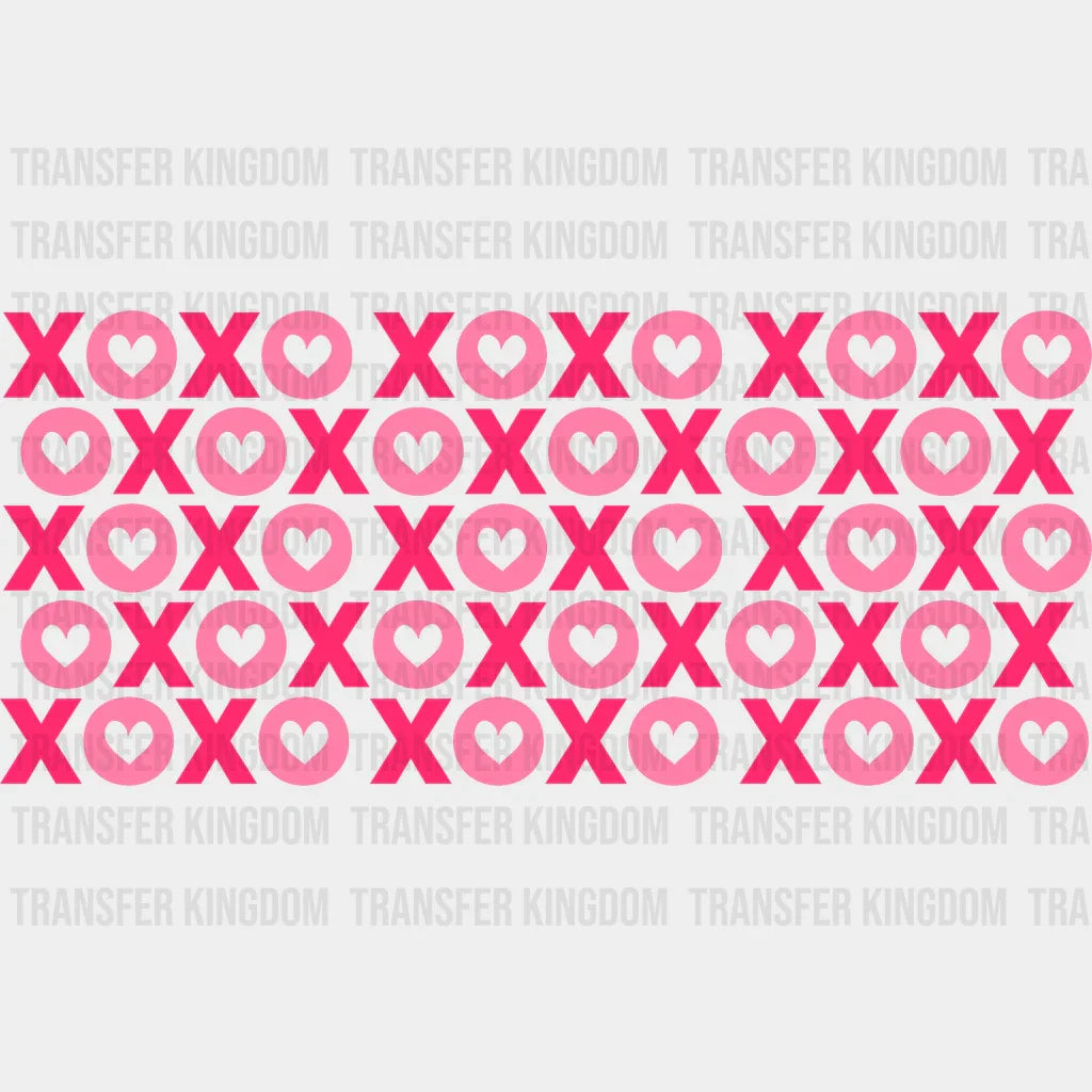 XOXO Hearts UV DTF Transfer Cup Wrap UV DTF Sticker - Transfer Kingdom
