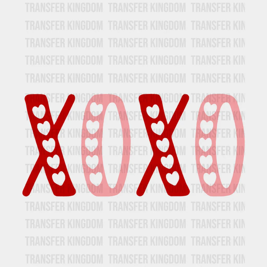 Xoxo Valentines Day Design - Dtf Heat Transfer Unisex S & M ( 10 ) / Dark Color See Imaging
