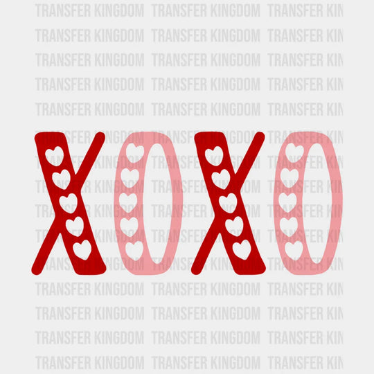 Xoxo Valentines Day Design - Dtf Heat Transfer Unisex S & M ( 10 ) / Dark Color See Imaging
