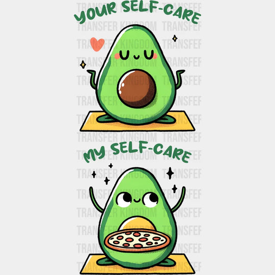 Your Self-Care Vs My Design - Yoga Dtf Heat Transfer Unisex S & M (10’’) / Dark Color (See Imaging)