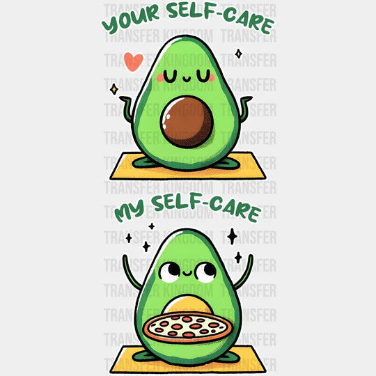 Your Self-Care Vs My Design - Yoga Dtf Heat Transfer Unisex S & M (10’’) / Light Color (See Imaging)