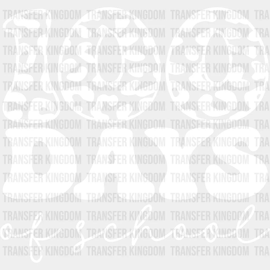100 Days Of School B&W 100 Days Of School Design - DTF heat transfer - Transfer Kingdom