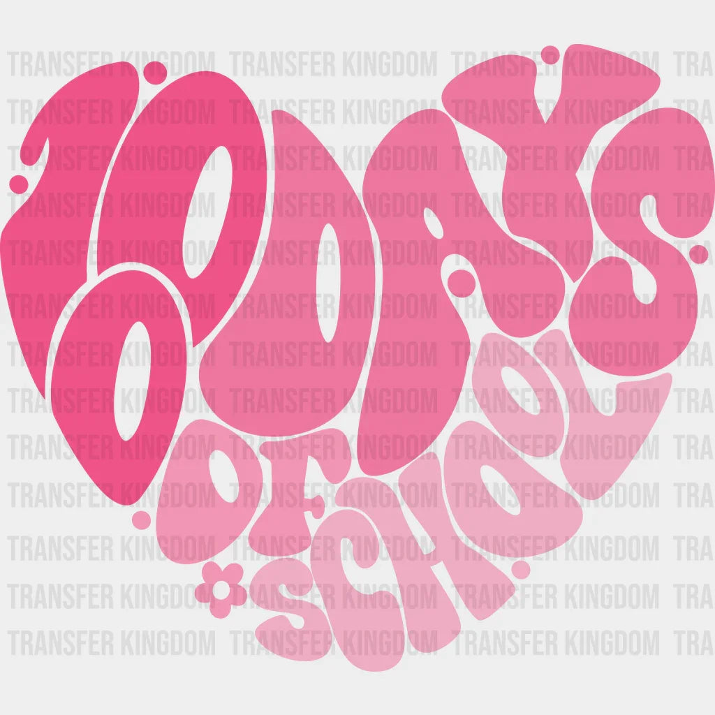 100 Days Of School Heart - DTF heat transfer - Transfer Kingdom