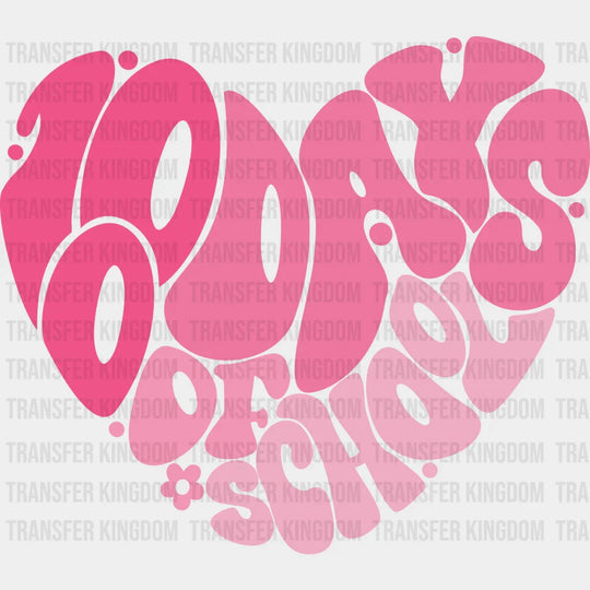 100 Days Of School Heart - DTF heat transfer - Transfer Kingdom